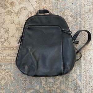 Small black leather Tignanello backpack